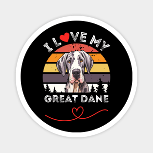 I Love my Great Dane Magnet